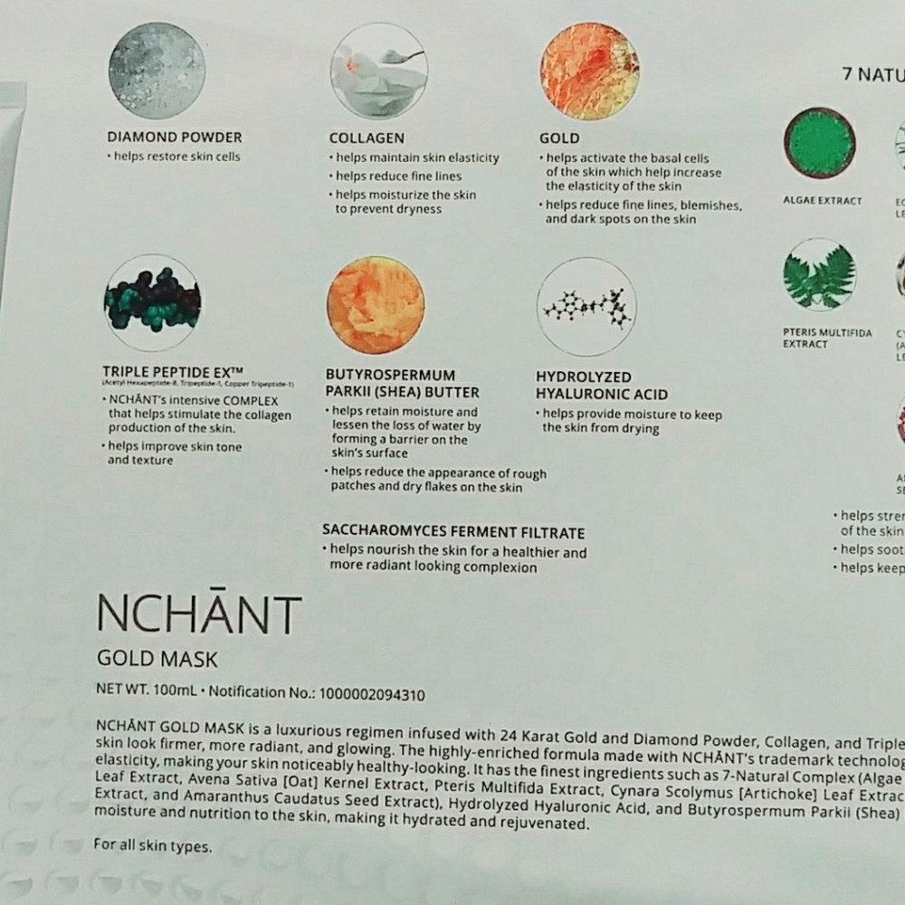 Nchant Gold mask